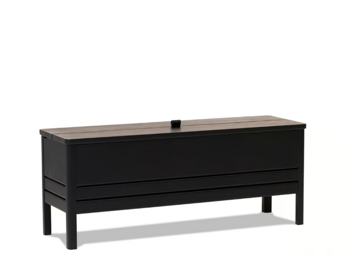 A LINE 111 - Black stained oak storage chest _ Form & Refine